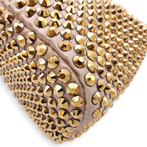 Crystal Pouch Mini Gold Crossbody Bag in Satin Gold hardware CL2604-20747 9