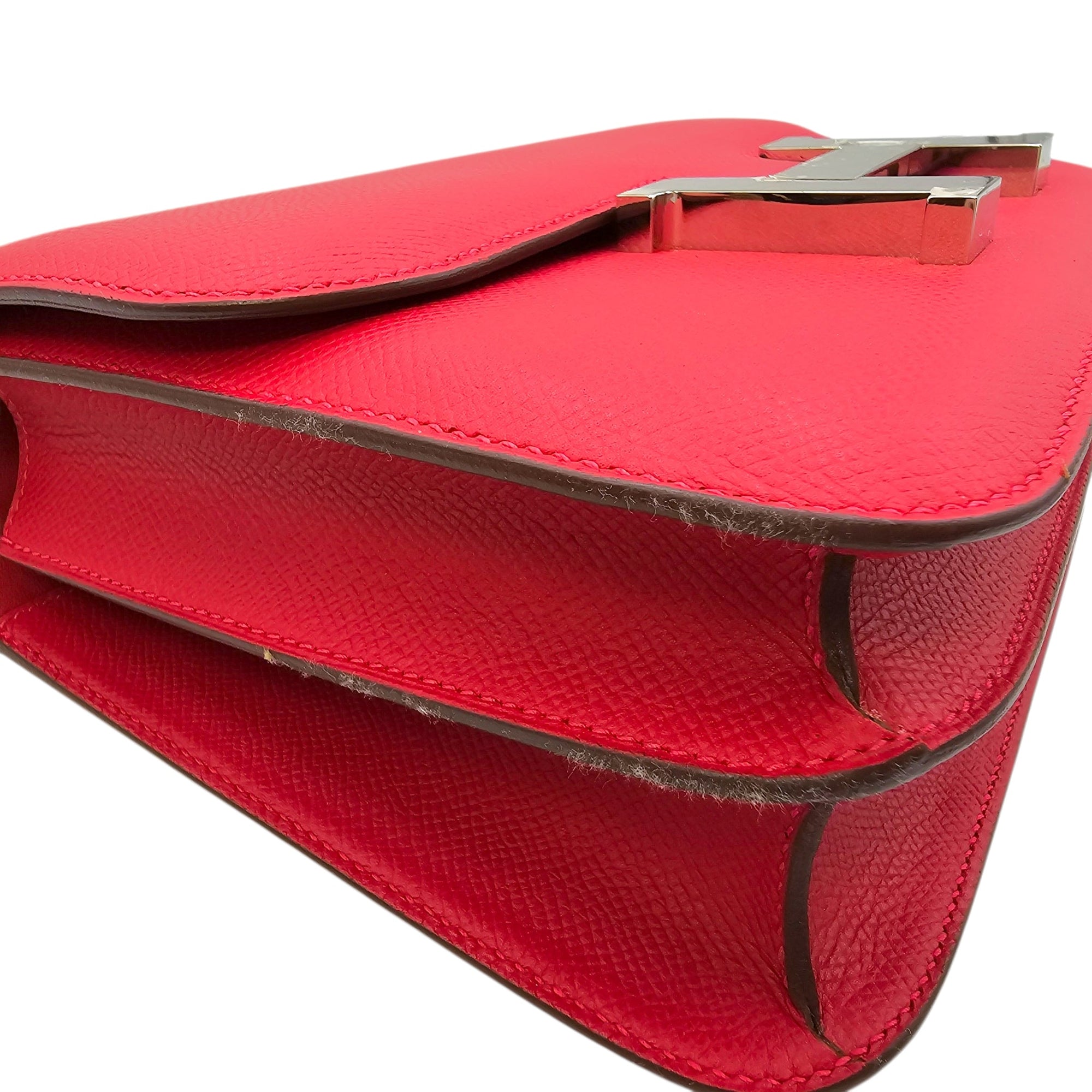 Constance 24 Rouge Casaque  in Epsom Palladium hardware CL2604-20754 10
