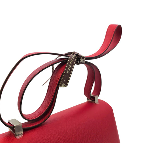 Constance 24 Rouge Casaque  in Epsom Palladium hardware CL2604-20754 11
