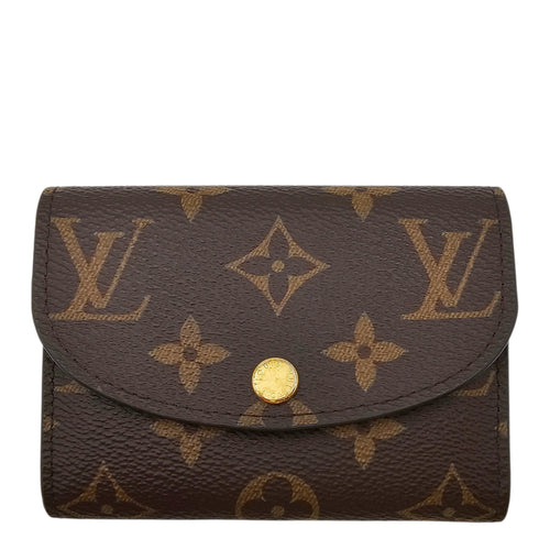 Monogram Rosalie Brown/Red Coin Purse in Canvas Gold hardware CL2604-20774 1