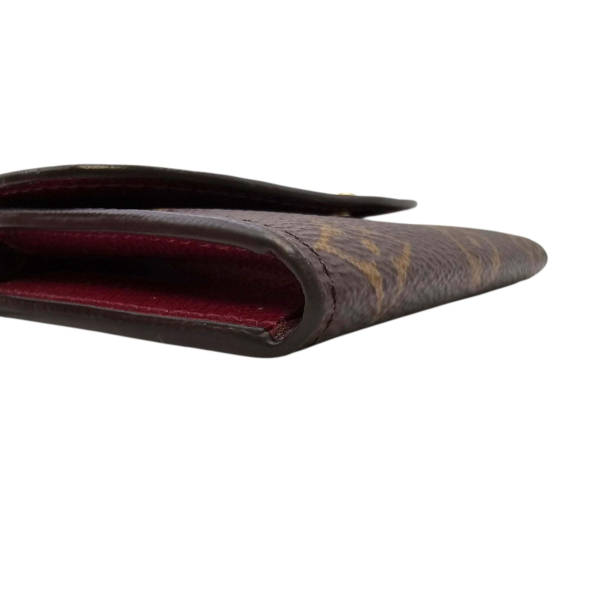 Monogram Rosalie Brown/Red Coin Purse in Canvas Gold hardware CL2604-20774 10