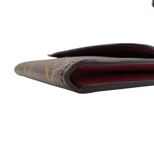 Monogram Rosalie Brown/Red Coin Purse in Canvas Gold hardware CL2604-20774 12
