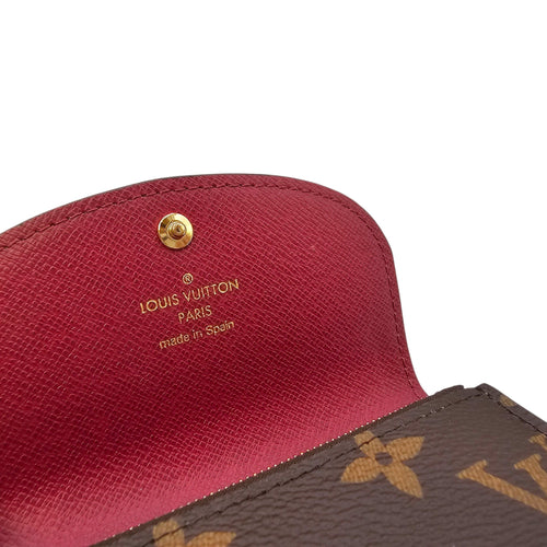 Monogram Rosalie Brown/Red Coin Purse in Canvas Gold hardware CL2604-20774 13