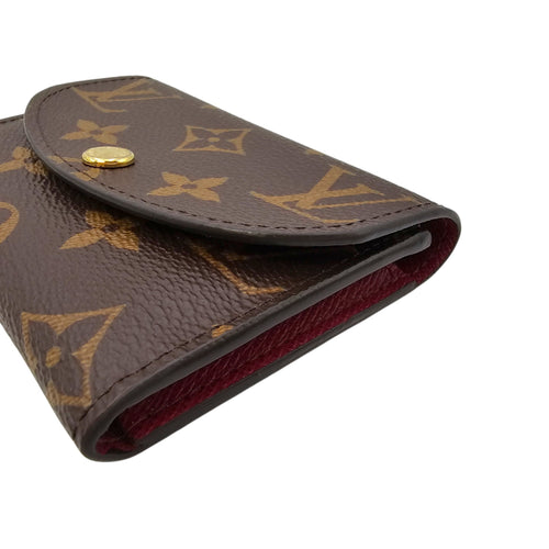 Monogram Rosalie Brown/Red Coin Purse in Canvas Gold hardware CL2604-20774 7