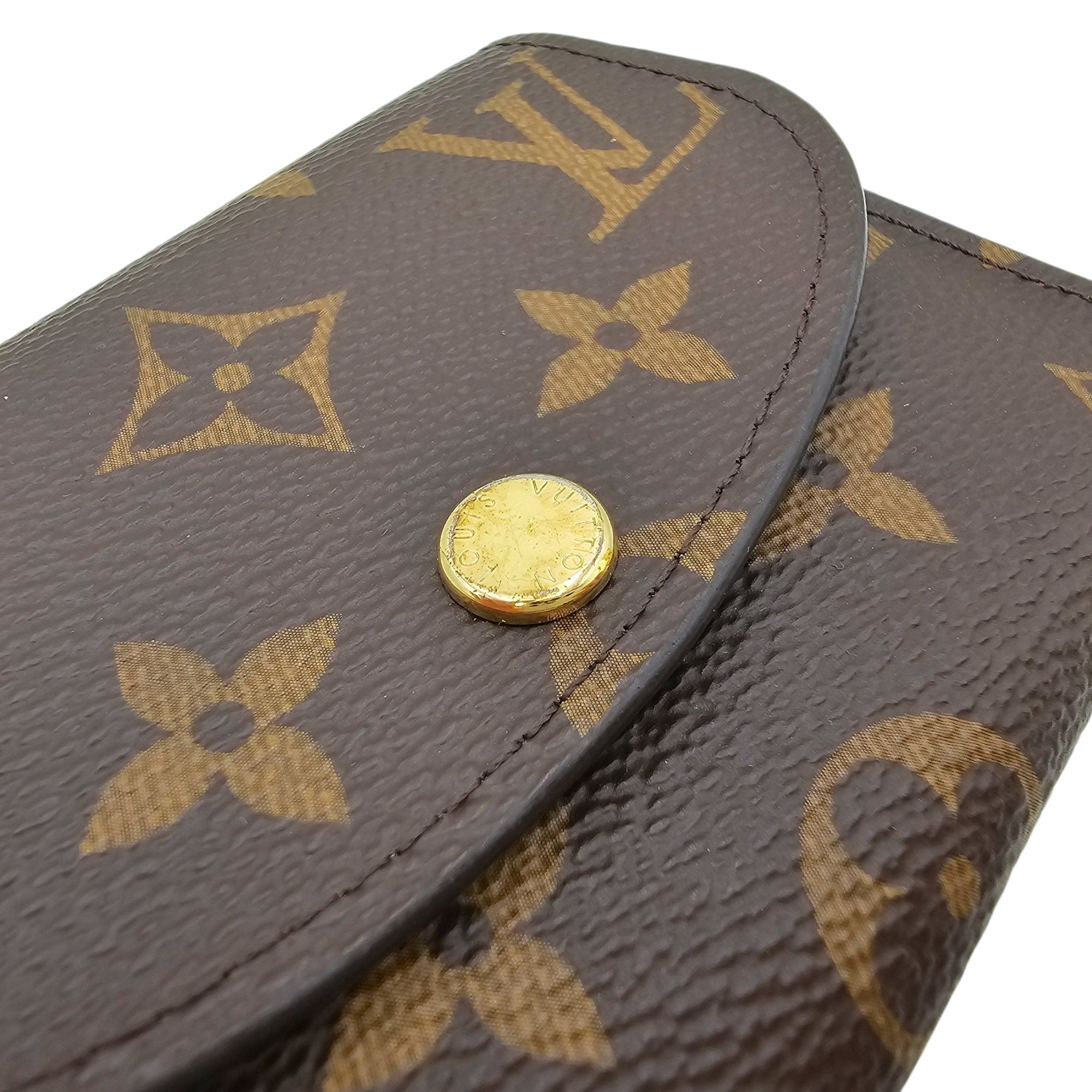 Monogram Rosalie Brown/Red Coin Purse in Canvas Gold hardware CL2604-20774 8