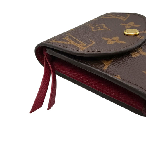 Monogram Rosalie Brown/Red Coin Purse in Canvas Gold hardware CL2604-20774 9