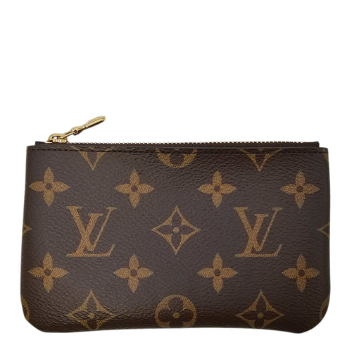 Monogram Brown Key Pouch in Canvas Gold hardware CL2604-20775 1