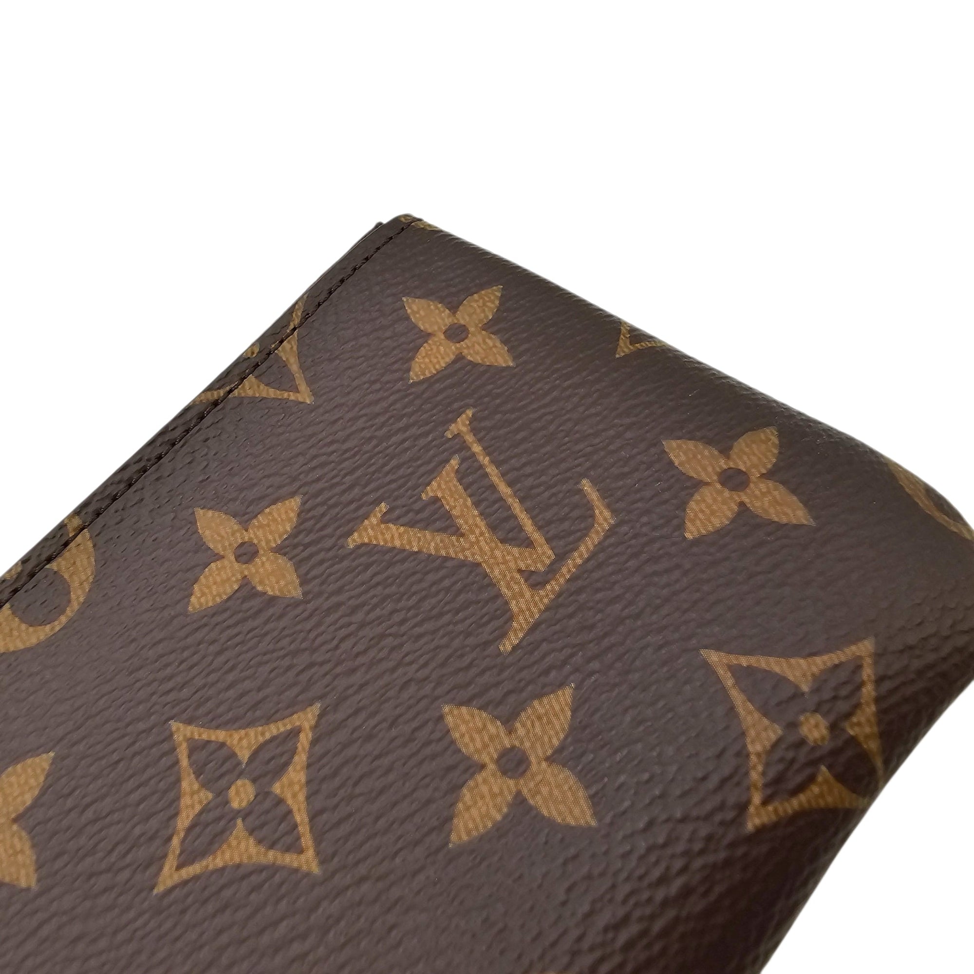 Monogram Brown Key Pouch in Canvas Gold hardware CL2604-20775 12