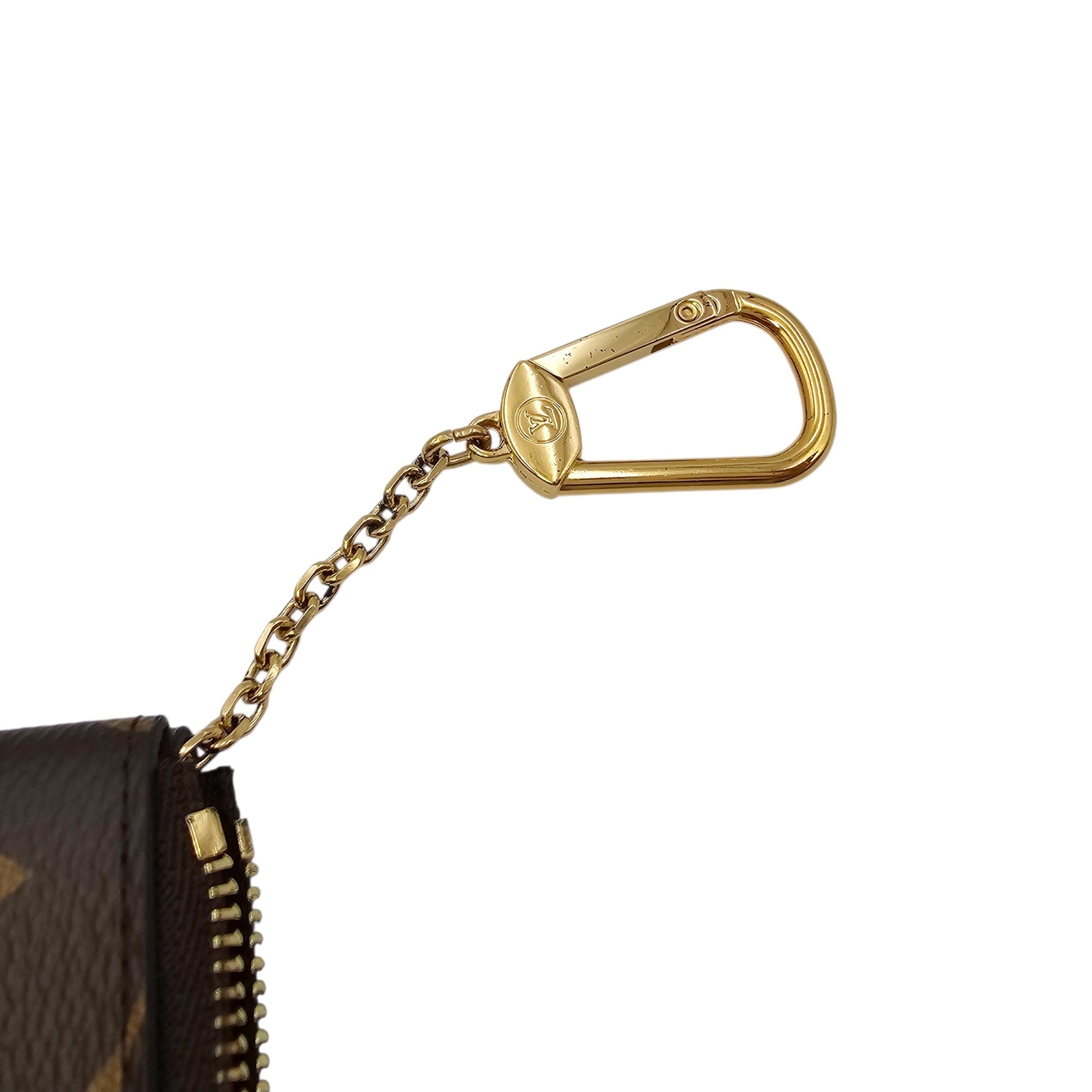 Monogram Brown Key Pouch in Canvas Gold hardware CL2604-20775 13