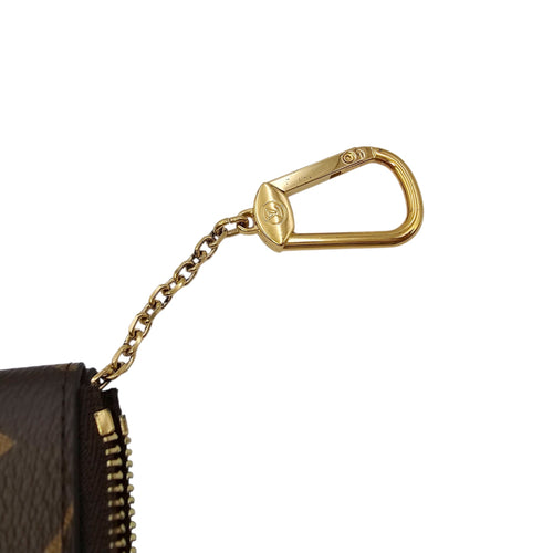 Monogram Brown Key Pouch in Canvas Gold hardware CL2604-20775 13