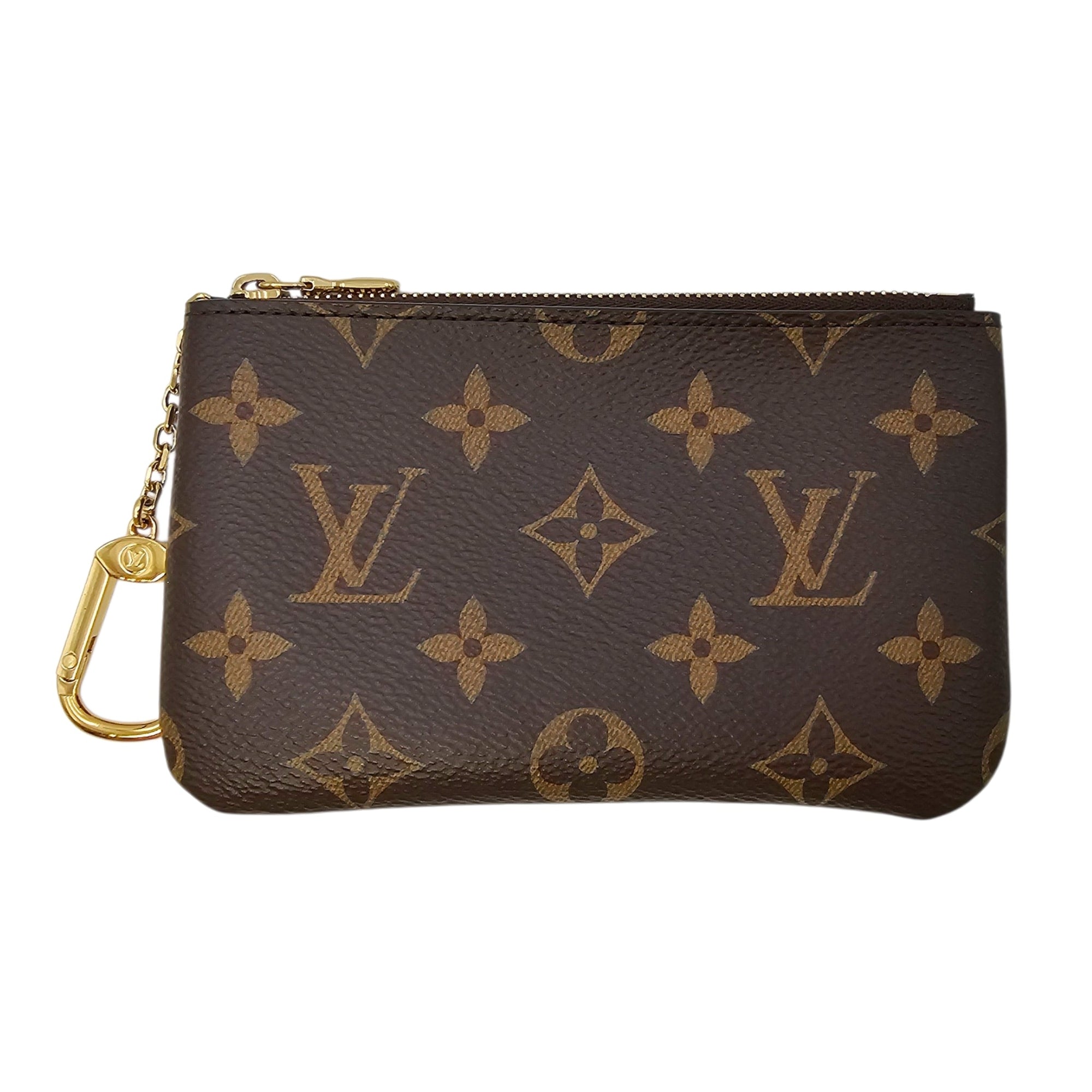 Monogram Brown Key Pouch in Canvas Gold hardware CL2604-20775 14