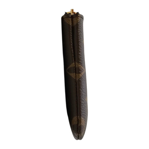 Monogram Brown Key Pouch in Canvas Gold hardware CL2604-20775 4