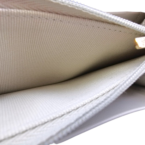 Classic Zipped Coin Purse Grey Card Holder in Caviar Leather Gold hardware