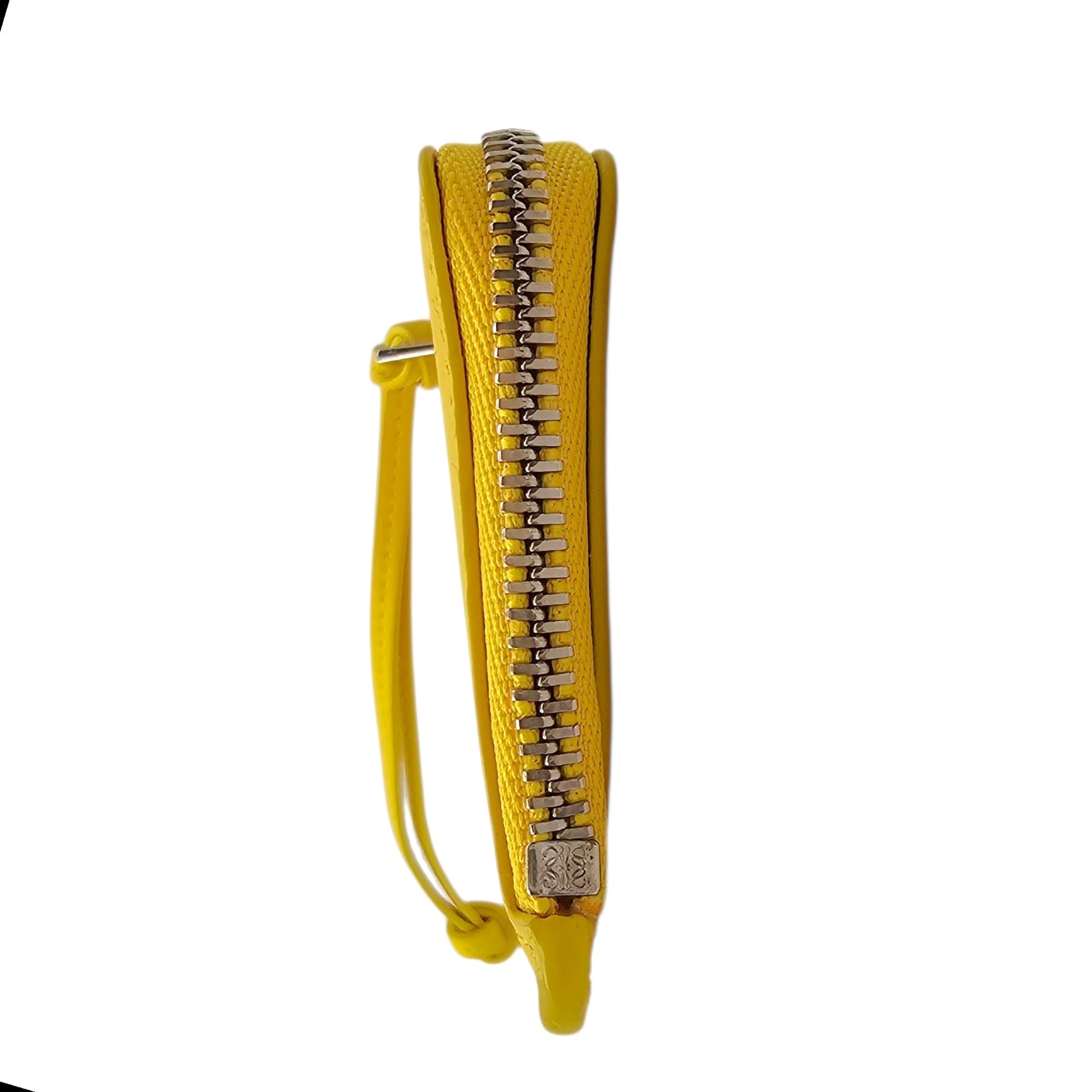 Card Holders/Coin Purse Yellow in Calfskin Silver hardware CL2604-20778 3