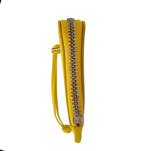 Card Holders/Coin Purse Yellow in Calfskin Silver hardware CL2604-20778 3