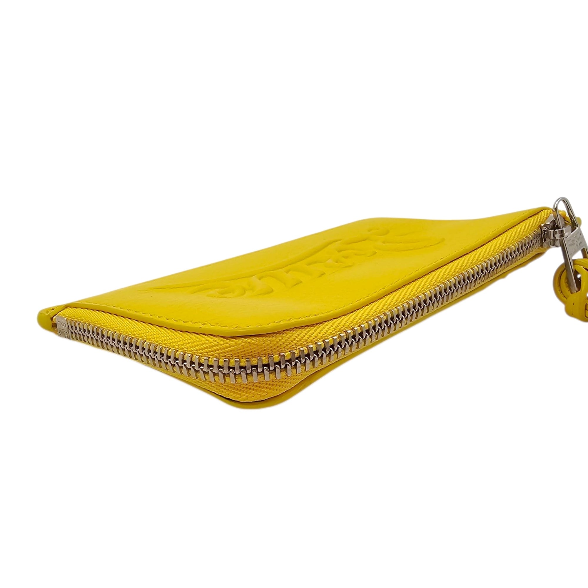 Card Holders/Coin Purse Yellow in Calfskin Silver hardware CL2604-20778 6
