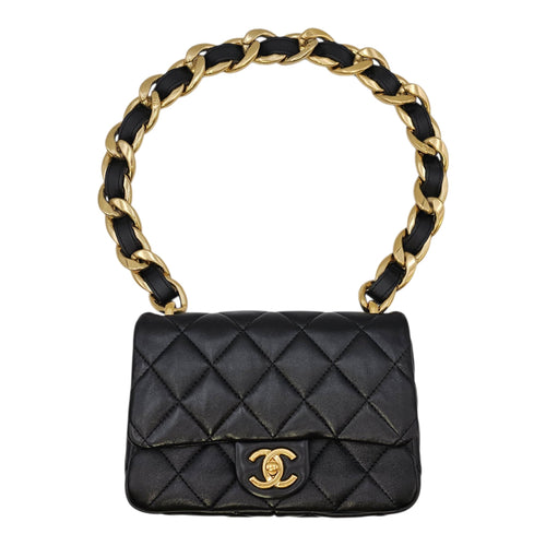 Quilted 22A Flap Small Black Shoulder Bag in Caviar Leather Gold hardware CL2604-20780 1