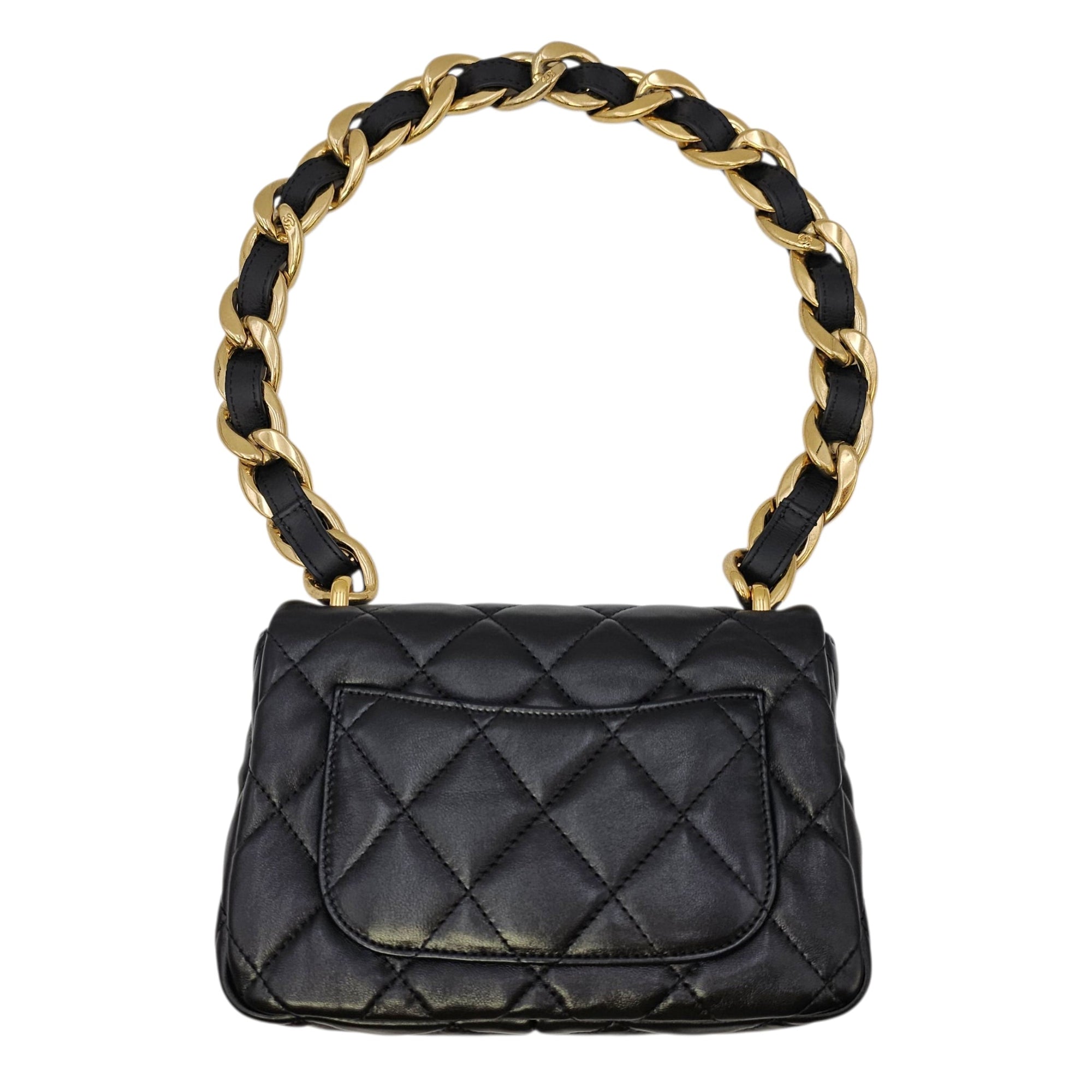 Quilted 22A Flap Small Black Shoulder Bag in Caviar Leather Gold hardware CL2604-20780 2