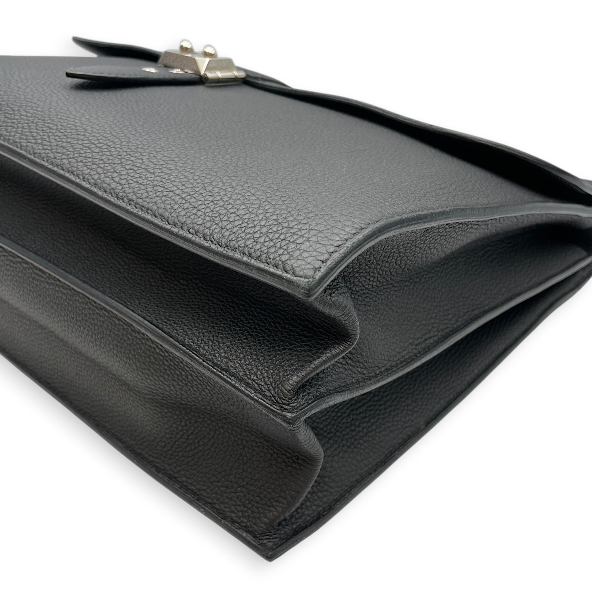 Sac a Depeches 38 Black in Togo Palladium hardware