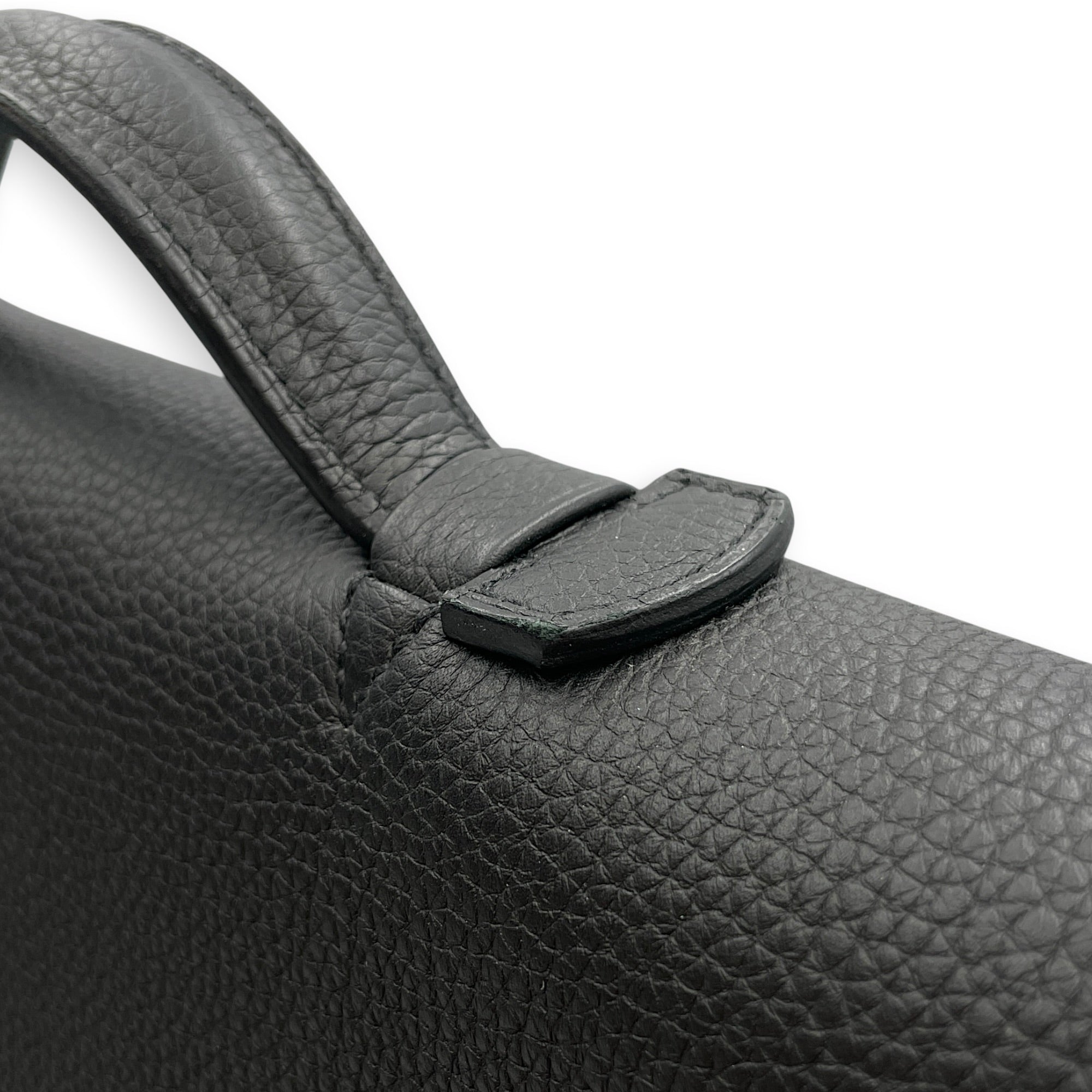 Sac a Depeches 38 Black in Togo Palladium hardware
