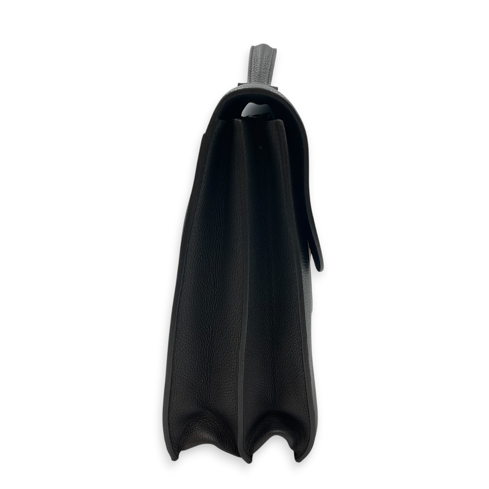 Sac a Depeches 38 Black in Togo Palladium hardware