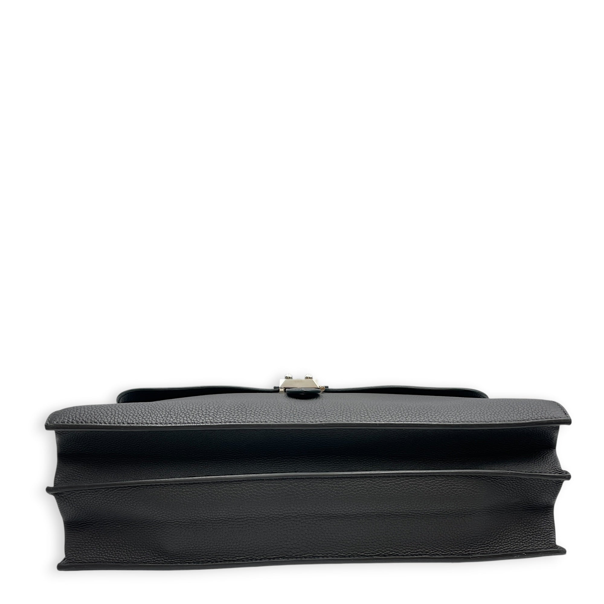 Sac a Depeches 38 Black in Togo Palladium hardware