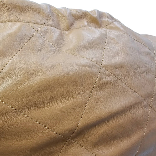 C22 Brown Shoulder Bag in Calfskin Gold hardware