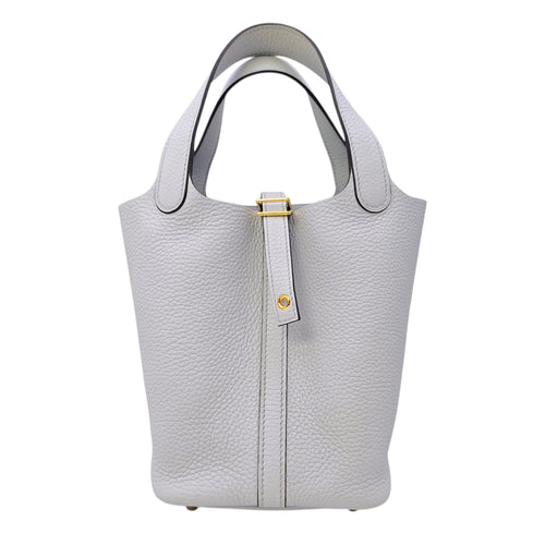 Picotin 18 Blue Pale in Clemence Gold hardware
