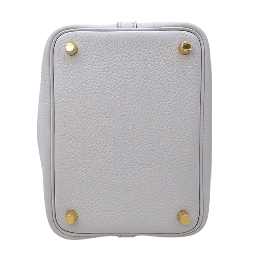 Picotin 18 Blue Pale in Clemence Gold hardware