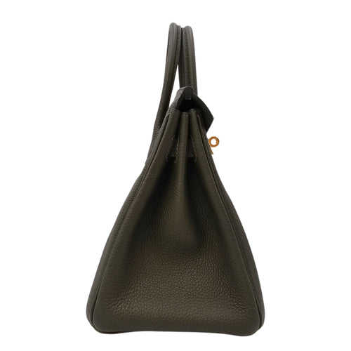 Birkin 25 Vert De Gris  in Togo Gold hardware CL2604-20798 3