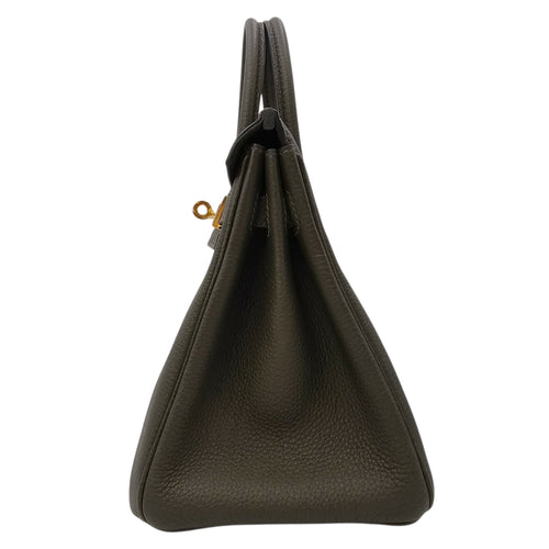 Birkin 25 Vert De Gris  in Togo Gold hardware CL2604-20798 4