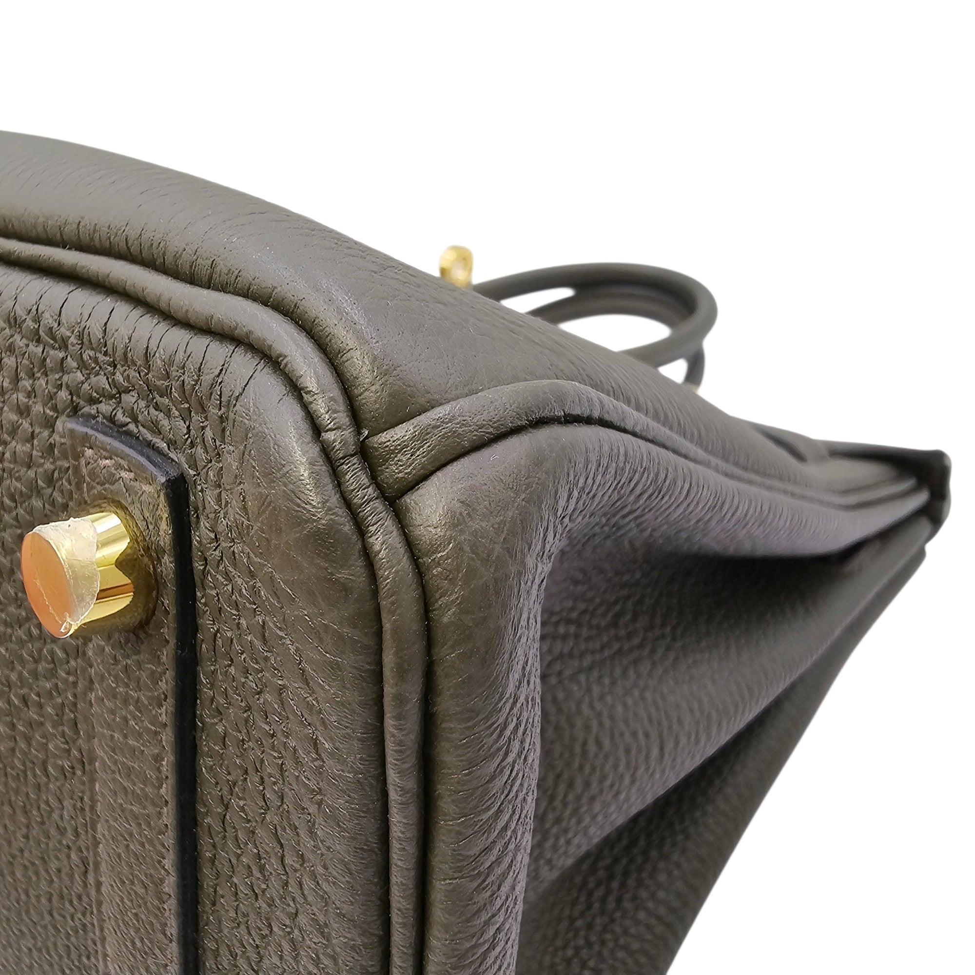 Birkin 25 Vert De Gris  in Togo Gold hardware CL2604-20798 6