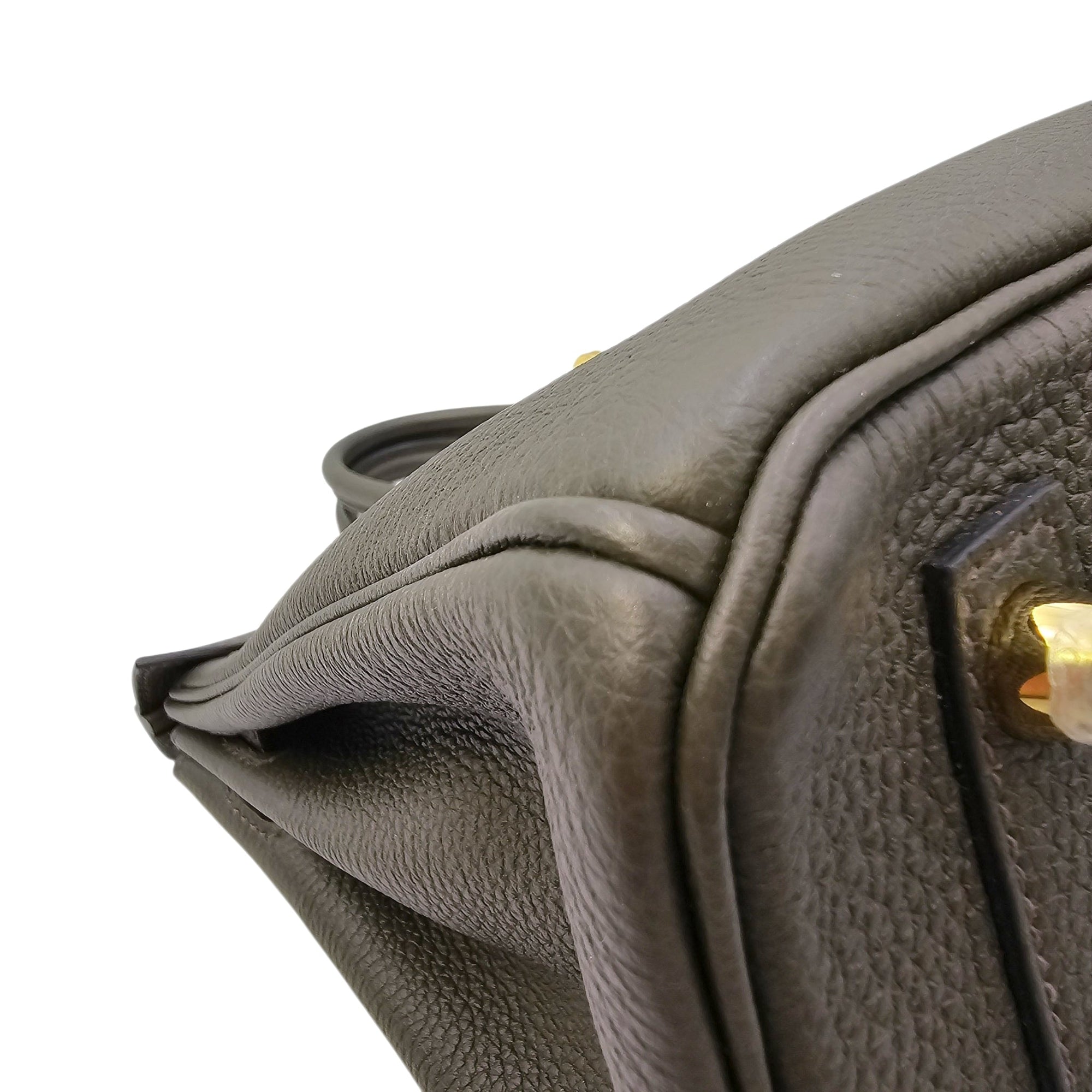 Birkin 25 Vert De Gris  in Togo Gold hardware CL2604-20798 7