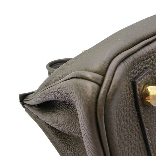 Birkin 25 Vert De Gris  in Togo Gold hardware CL2604-20798 7