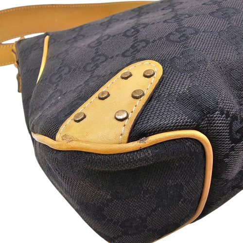 Horsebit Chain Medium Black Shoulder Bag Matte Gold hardware CL2604-20800 12