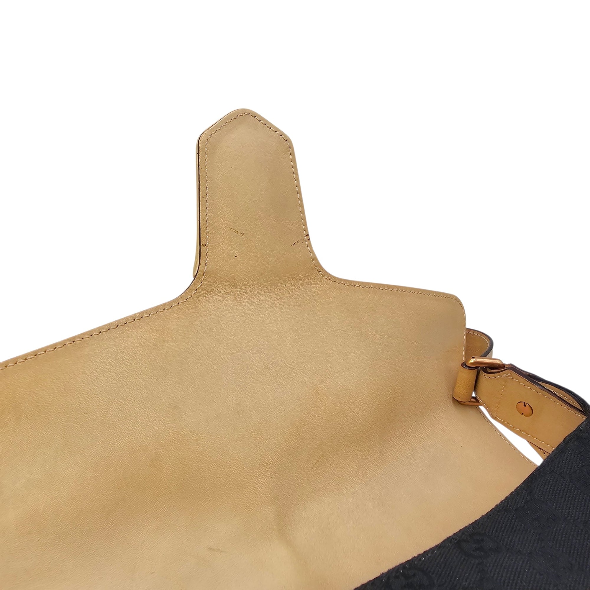 Horsebit Chain Medium Black Shoulder Bag Matte Gold hardware CL2604-20800 16