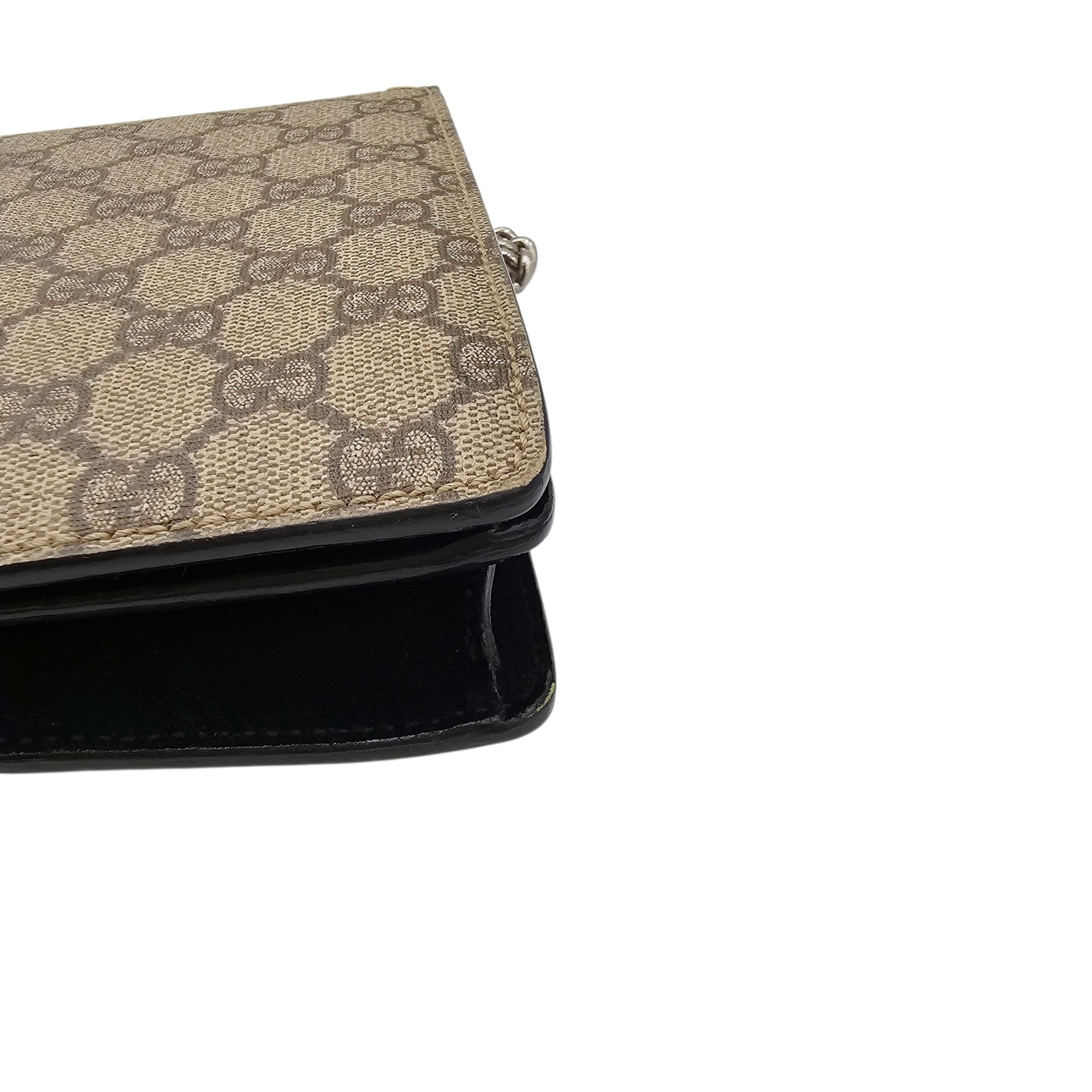 Dionysus GG Supreme with Tiger Head Spur Closure Black Shoulder Bag in Canvas Silver hardware CL2604-20801 8