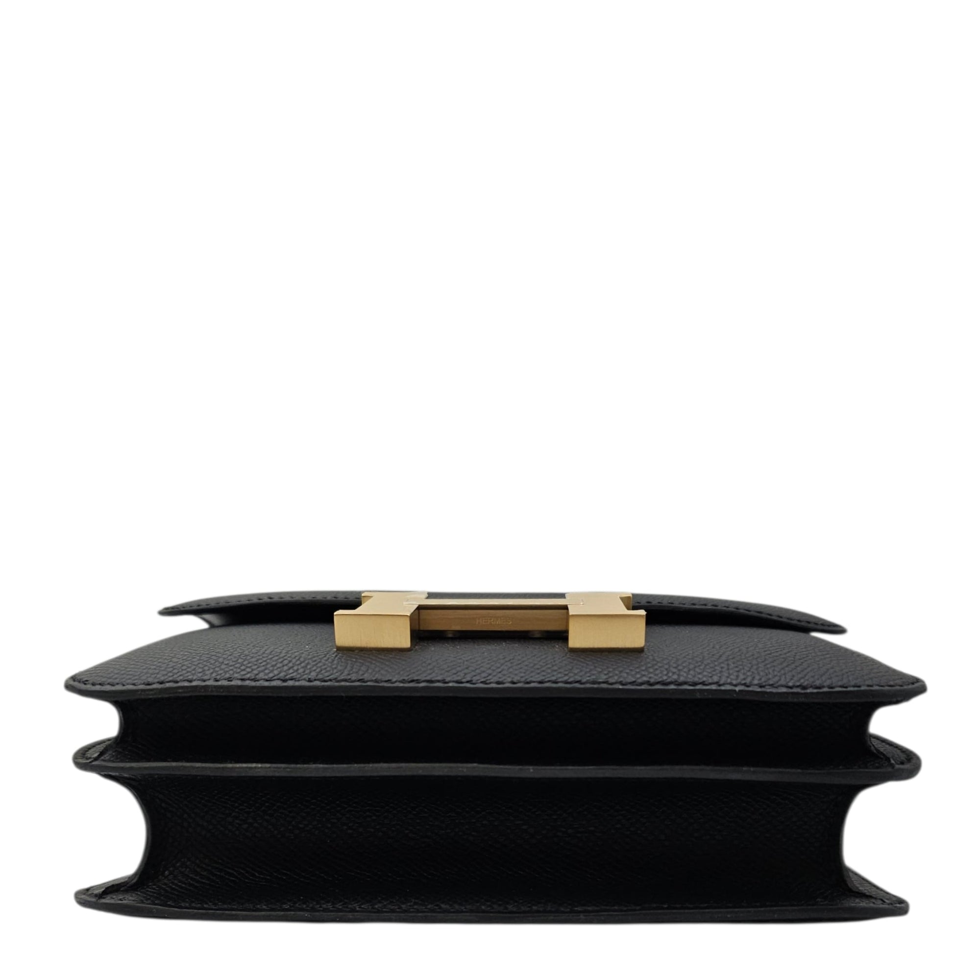 Constance Mirror 18 Black in Epsom Brushed Permabrass hardware CL2604-20802 5