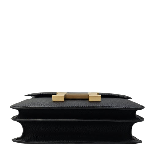 Constance Mirror 18 Black in Epsom Brushed Permabrass hardware CL2604-20802 5