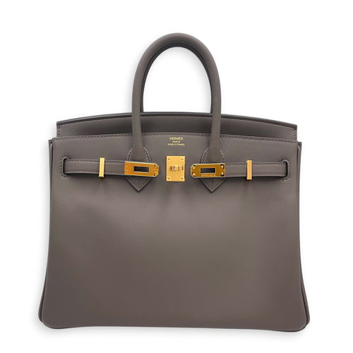 Birkin 25 Gris Etain in Swift Gold hardware CL2604-20804 1