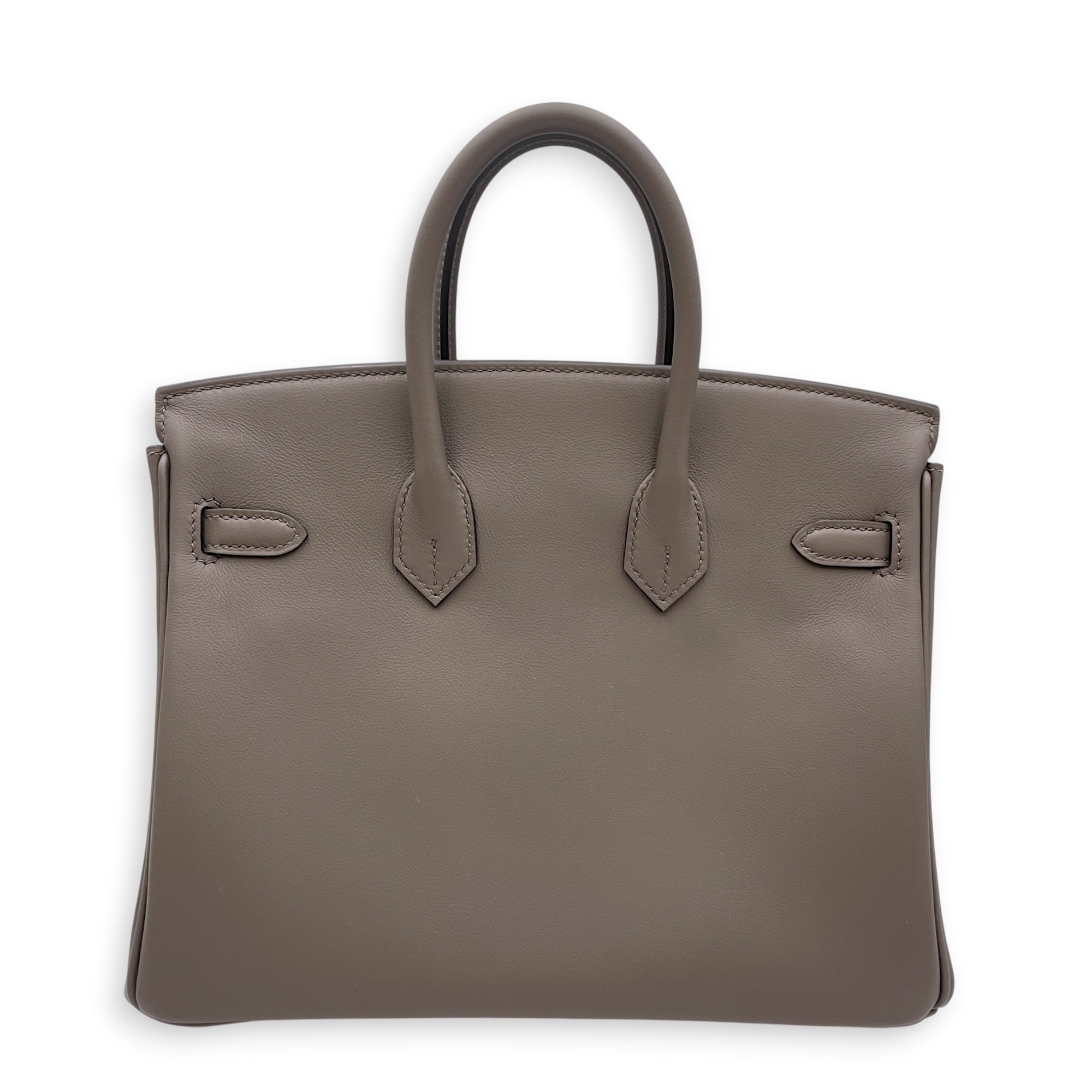 Birkin 25 Gris Etain in Swift Gold hardware CL2604-20804 2