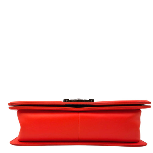 Le Boy Medium Orange Shoulder Bag in Calfskin Ruthenium hardware CL2604-20808 4