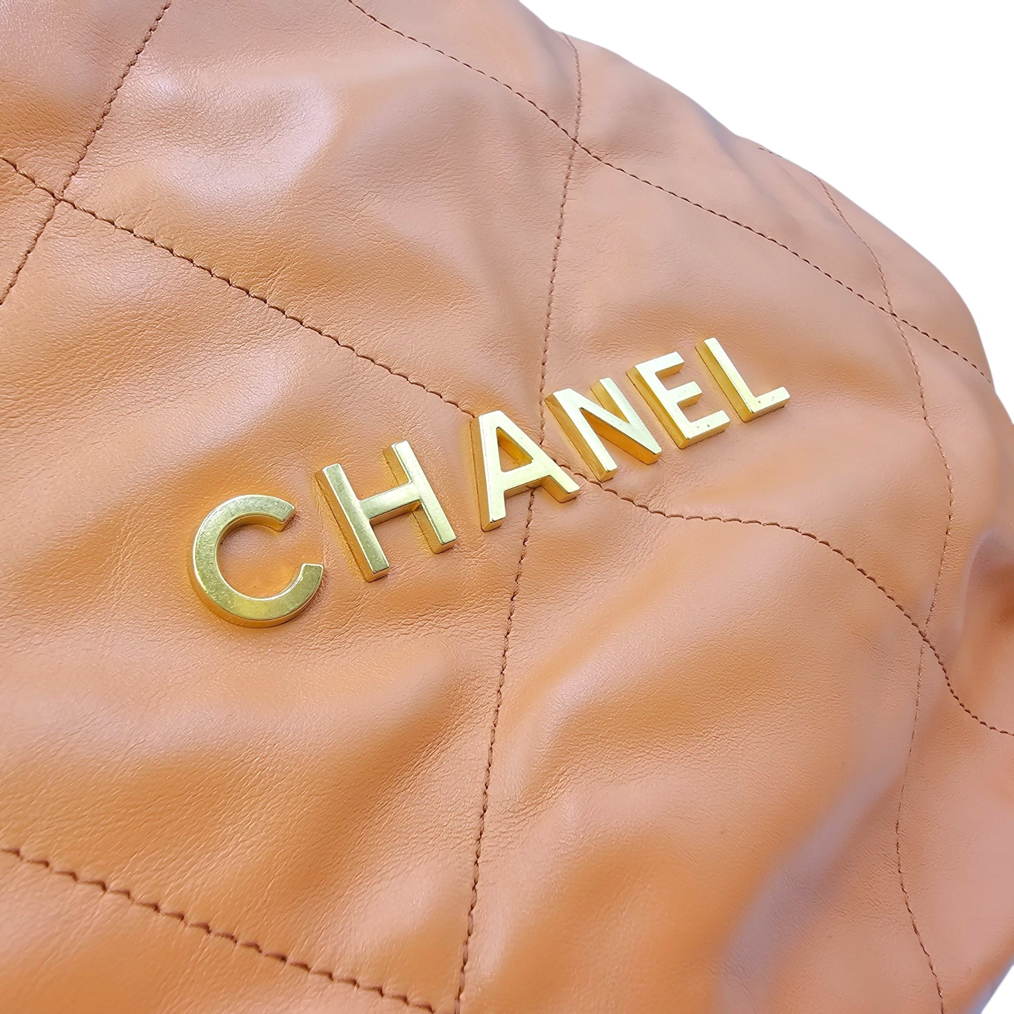 C22 Small Peach  Shoulder Bag in Calfskin Gold hardware CL2604-20809 10