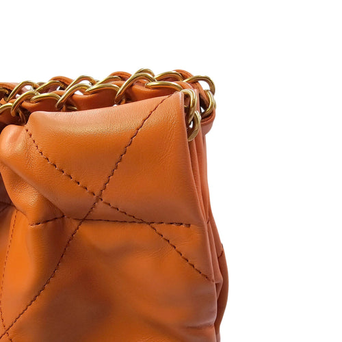 C22 Small Peach  Shoulder Bag in Calfskin Gold hardware CL2604-20809 12