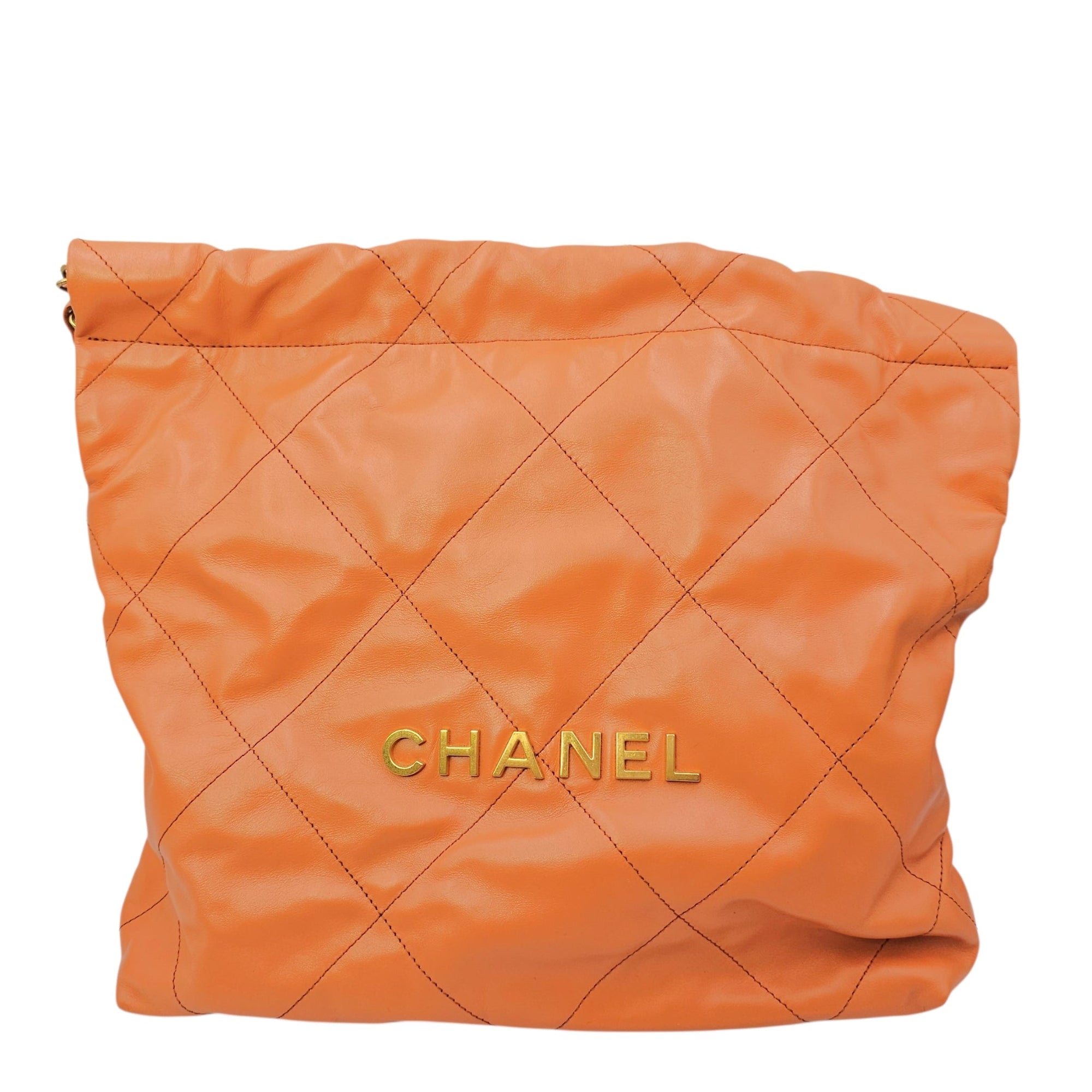 C22 Small Peach  Shoulder Bag in Calfskin Gold hardware CL2604-20809 17