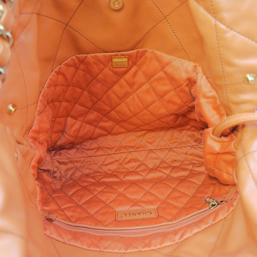 C22 Small Peach  Shoulder Bag in Calfskin Gold hardware CL2604-20809 7