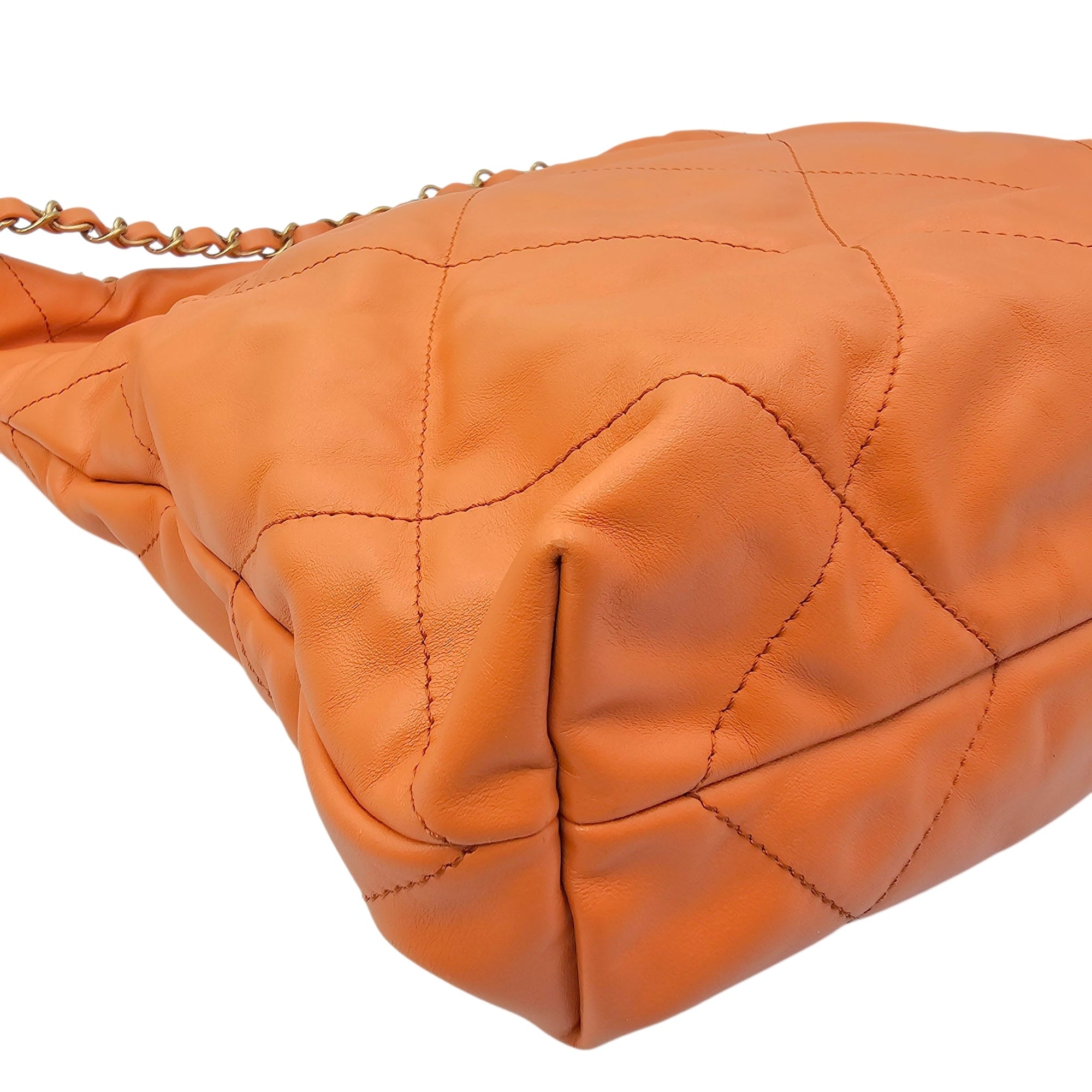 C22 Small Peach  Shoulder Bag in Calfskin Gold hardware CL2604-20809 5
