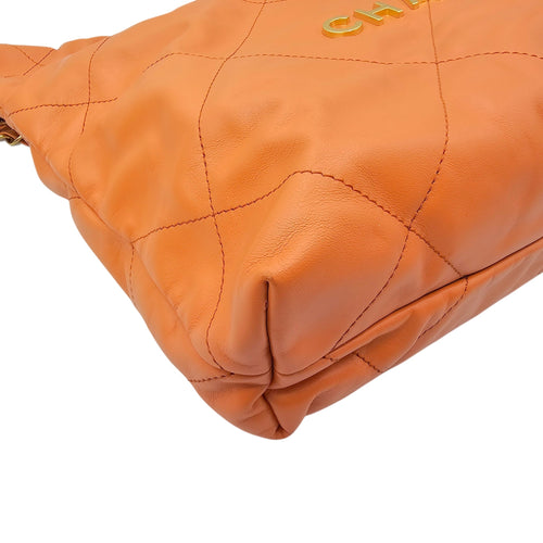 C22 Small Peach  Shoulder Bag in Calfskin Gold hardware CL2604-20809 8