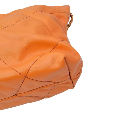 C22 Small Peach  Shoulder Bag in Calfskin Gold hardware CL2604-20809 9