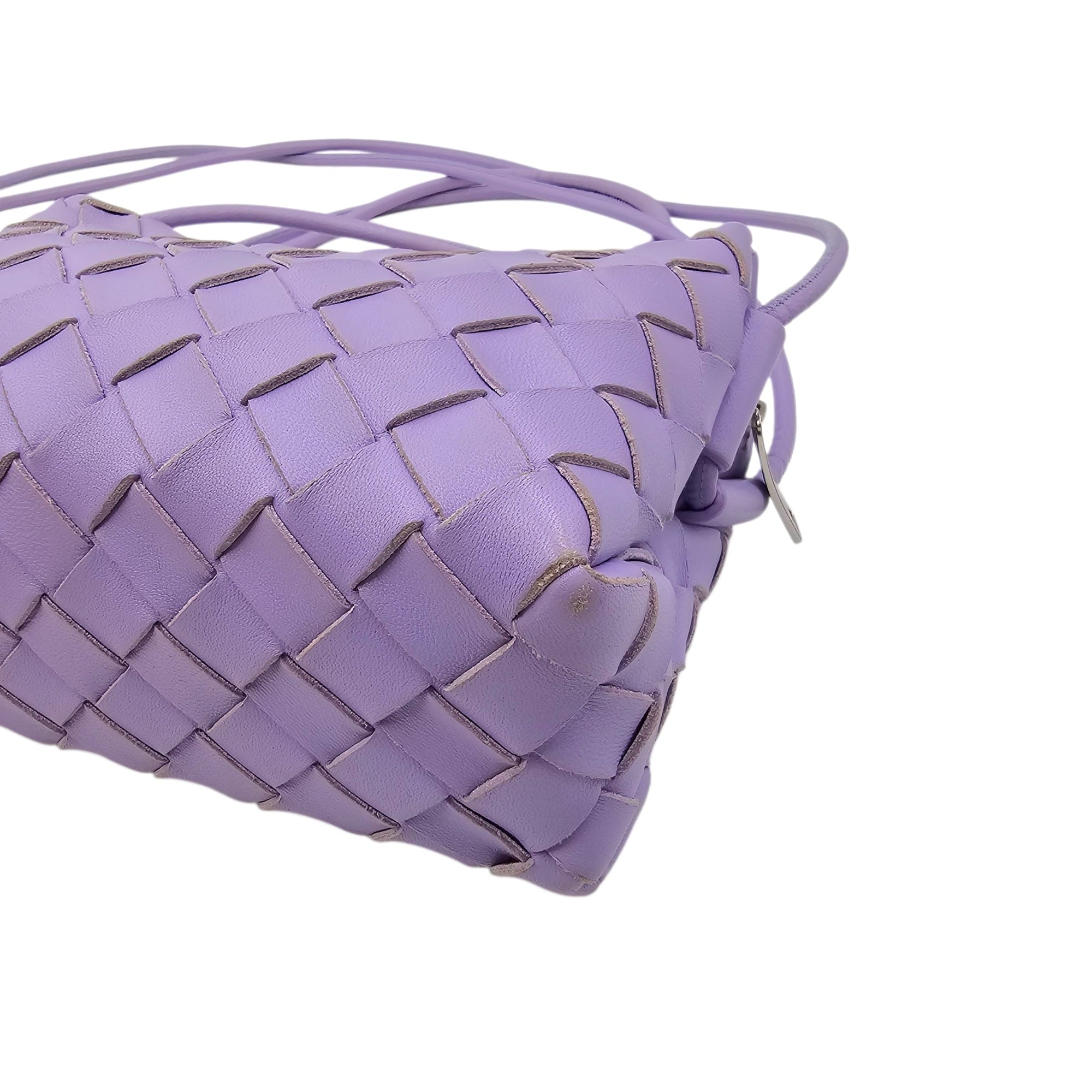 Intrecciato Loop Camera Mini Purple Crossbody Bag in Nappa Leather Silver hardware CL2604-20811 11